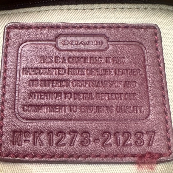 Coach Tan Leather Tote with Gold Accents - Picture 10 of 10